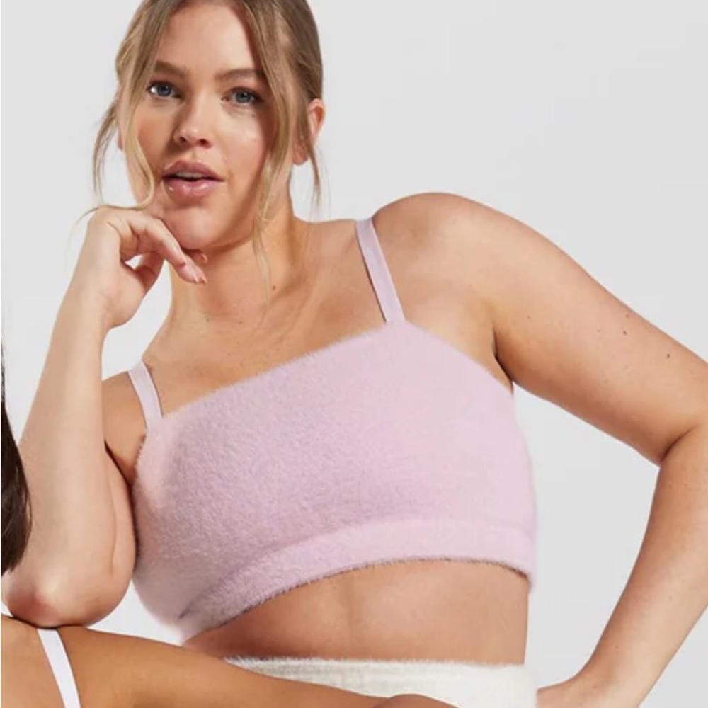 WHITNEY EYELASH KNIT BANDEAU